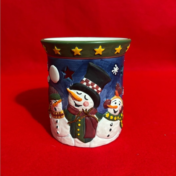 Yankee Candle Other - Yankee Festive Multicolor Singing Snowman Candle Holder Warmer